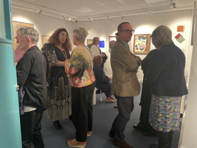 At the Private View of the Friends exhibition